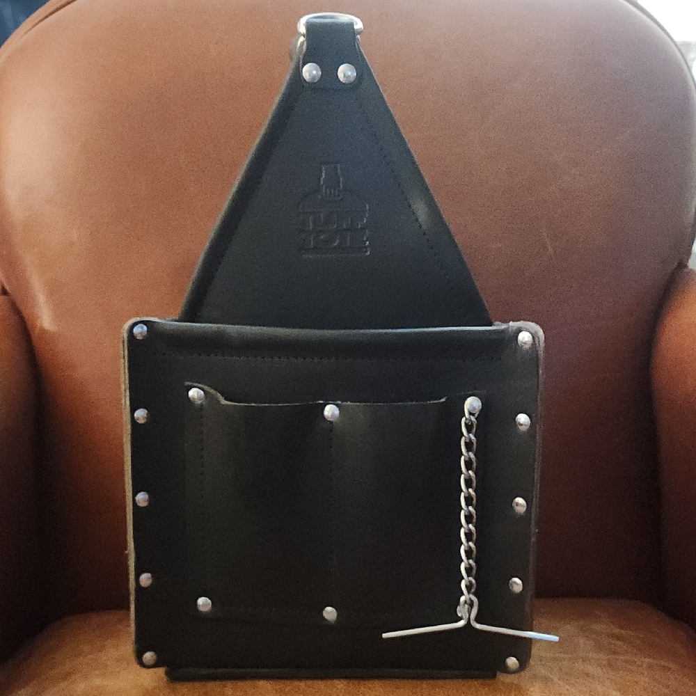 Tuff-Tote 9in W 17 -Pocket Black Premium Leather Ultimate Tool Bag